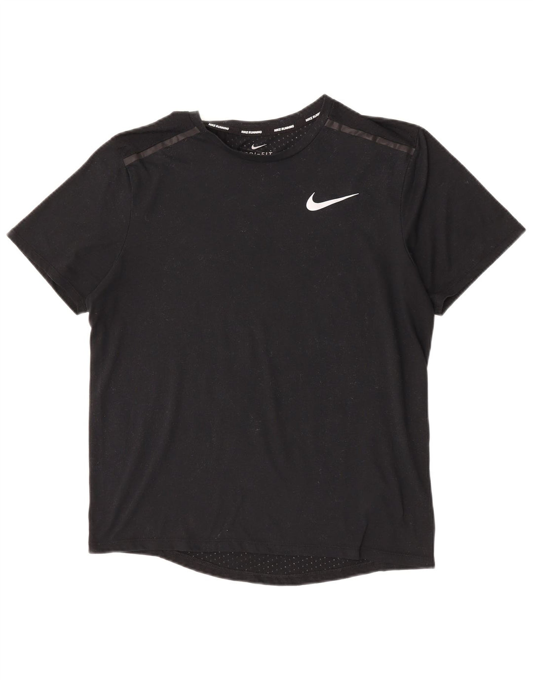 Nike Herren Dri Fit T-Shirt Top Medium Schwarz Polyester
