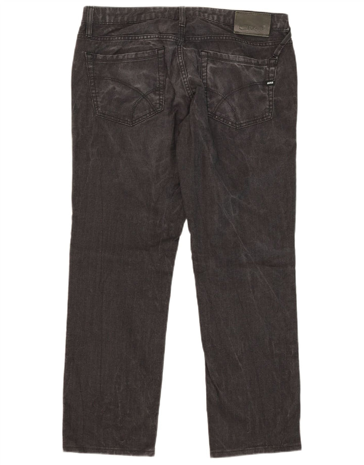 Gas Herren Straight Jeans W36 L29 Graue Baumwolle