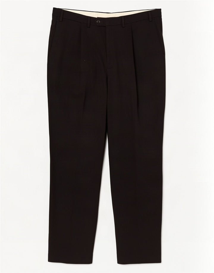 Marks & Spencer Damen-Anzughose mit Pegged-Anzug, W40, L33, schwarze Wolle