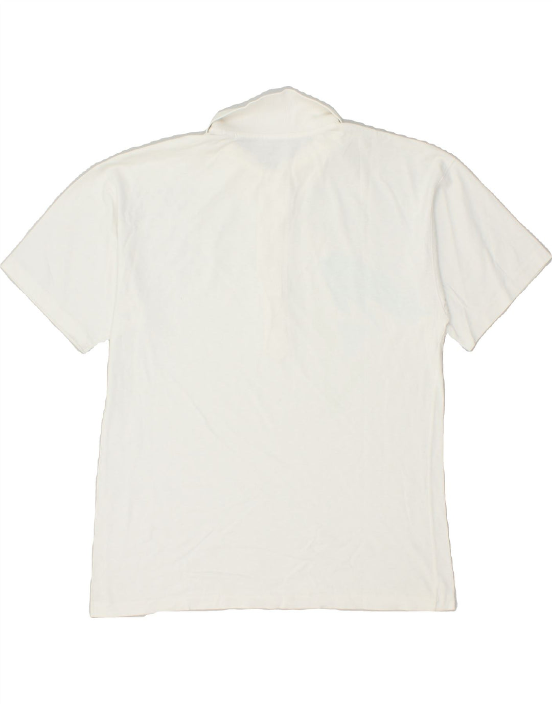 VINTAGE Womens Graphic Polo Shirt UK 14 Large White | Vintage Vintage | Thrift | Second-Hand Vintage | Used Clothing | Messina Hembry 
