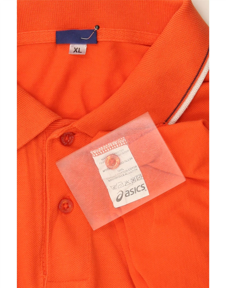 Asics Herren Poloshirt XL Orange Baumwolle