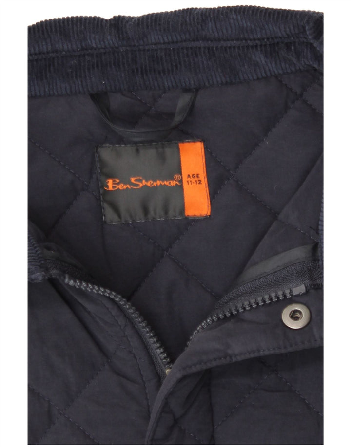 Ben Sherman Steppjacke für Jungen, 11–12 Jahre, marineblau, Baumwolle, klassisch