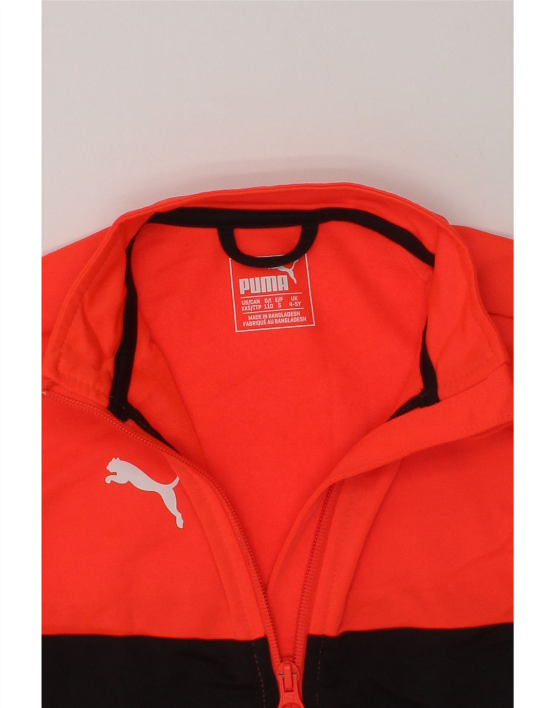 PUMA Girls Tracksuit Top Jacket 4-5 Years Red Colourblock Polyester | Vintage Puma | Thrift | Second-Hand Puma | Used Clothing | Messina Hembry 