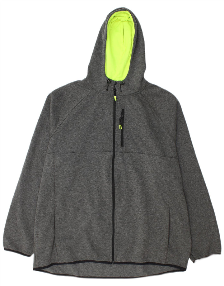 Russell Athletic Herren-Kapuzenpullover mit Reißverschluss, 2XL, Grau, Polyester