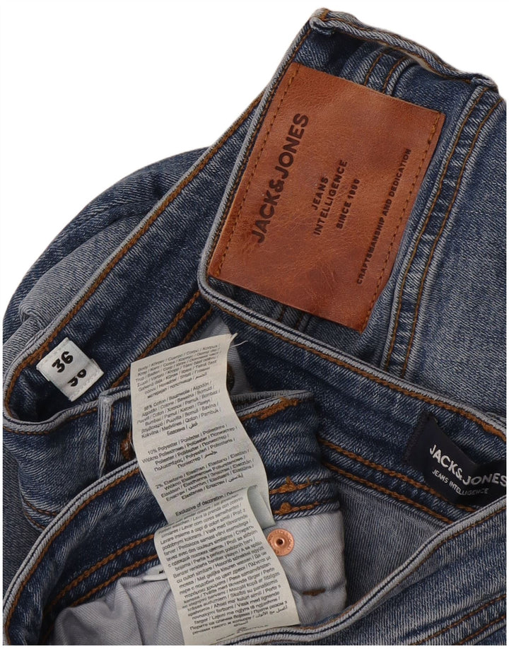 Jack & Jones Herren Tim Straight Jeans W36 L30 Blaue Baumwolle