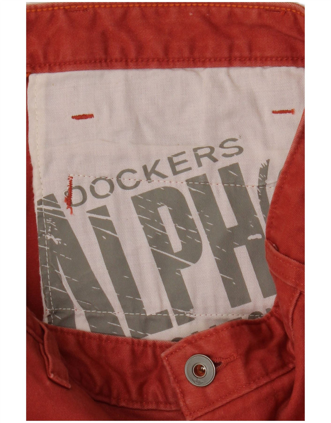 DOCKERS Gerade Chinohose für Herren, W34, L28, Rot