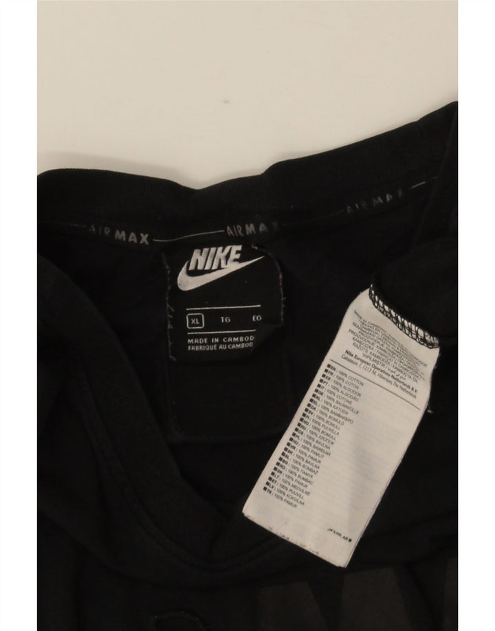 NIKE Herren Grafik T-Shirt Top XL Schwarz Baumwolle