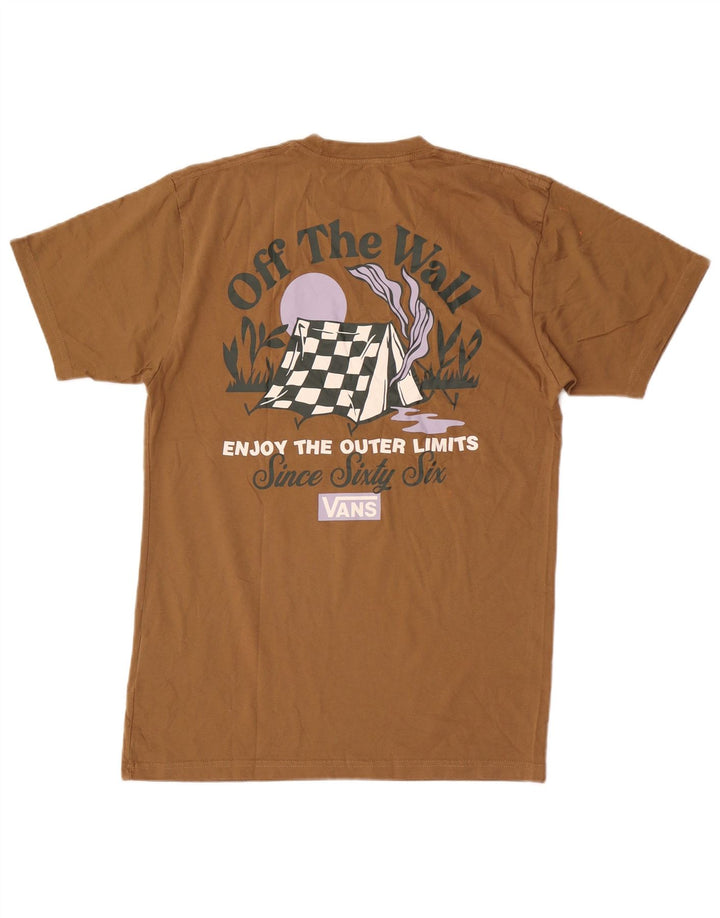 Vans Herren-T-Shirt mit klassischer Passform, mittelbeigefarbener Baumwolle