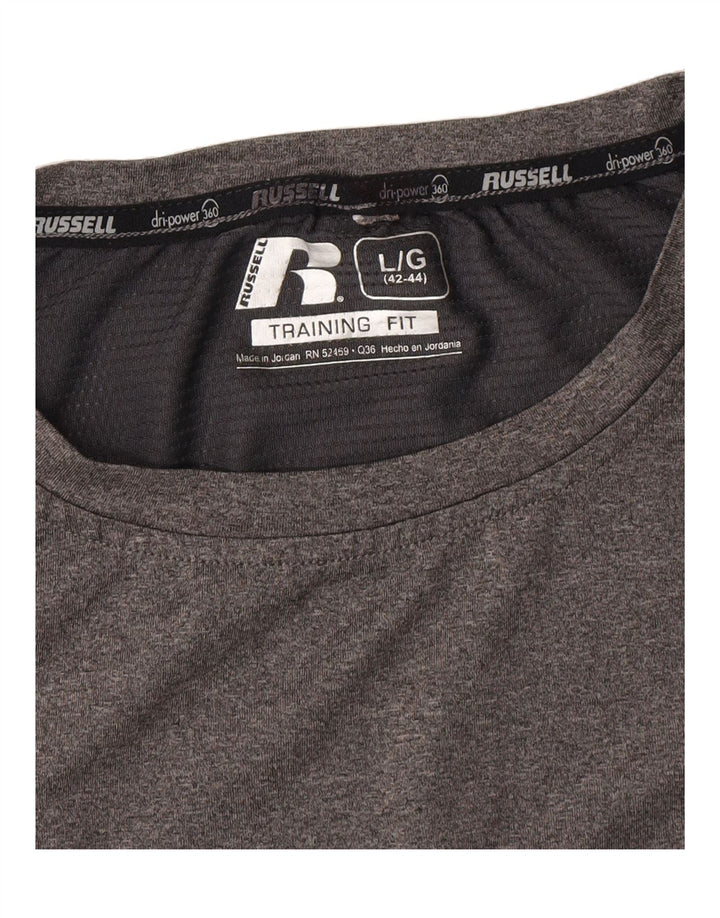 RUSSELL ATHLETIC Mens Dri-Power Vest Top Large Grey Polyester Vintage Russell Athletic and Second-Hand Russell Athletic from Messina Hembry 