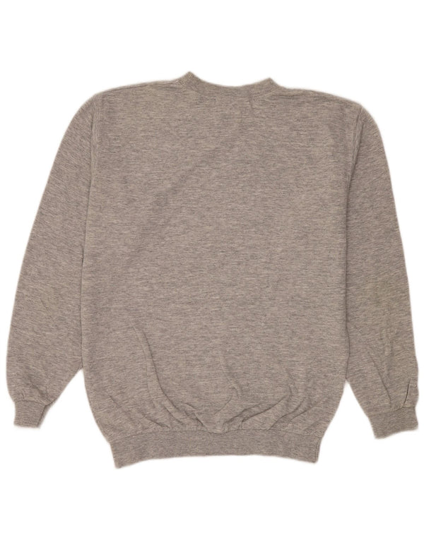 Wrangler Herren-Sweatshirt-Pullover, klein, grau gesprenkelte Baumwolle