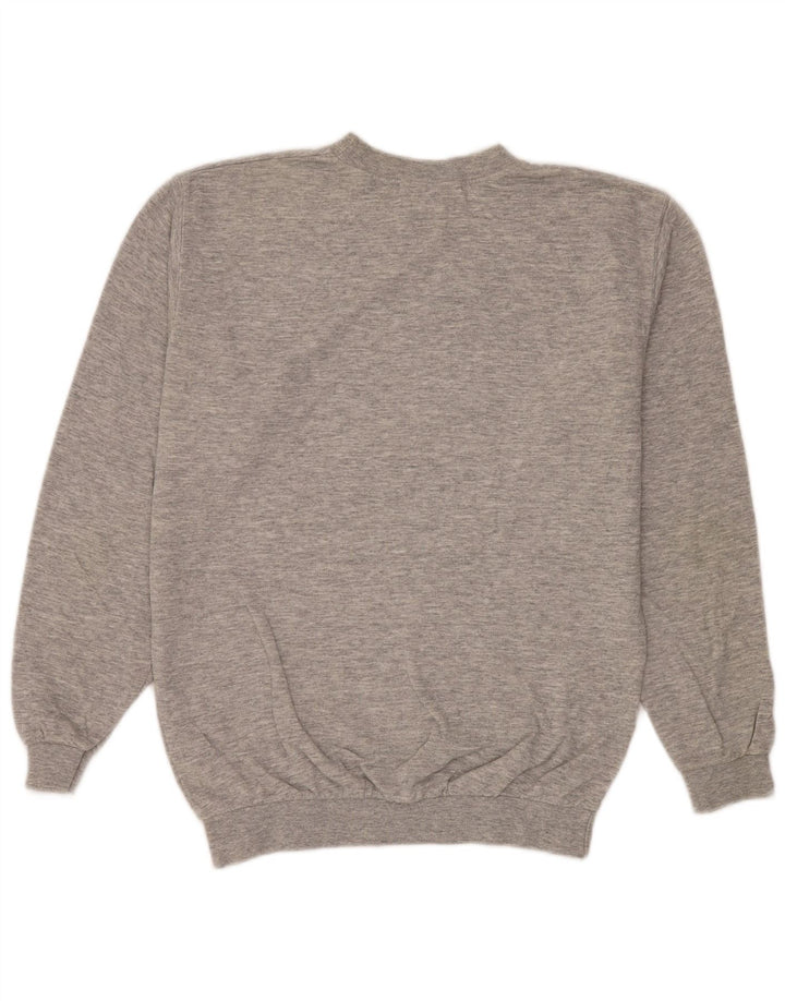 Wrangler Herren-Sweatshirt-Pullover, klein, grau gesprenkelte Baumwolle