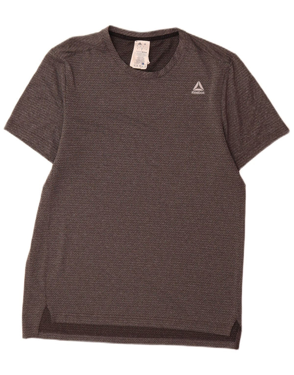 Reebok Herren Speedwick T-Shirt Top Mittelgraues Polyester
