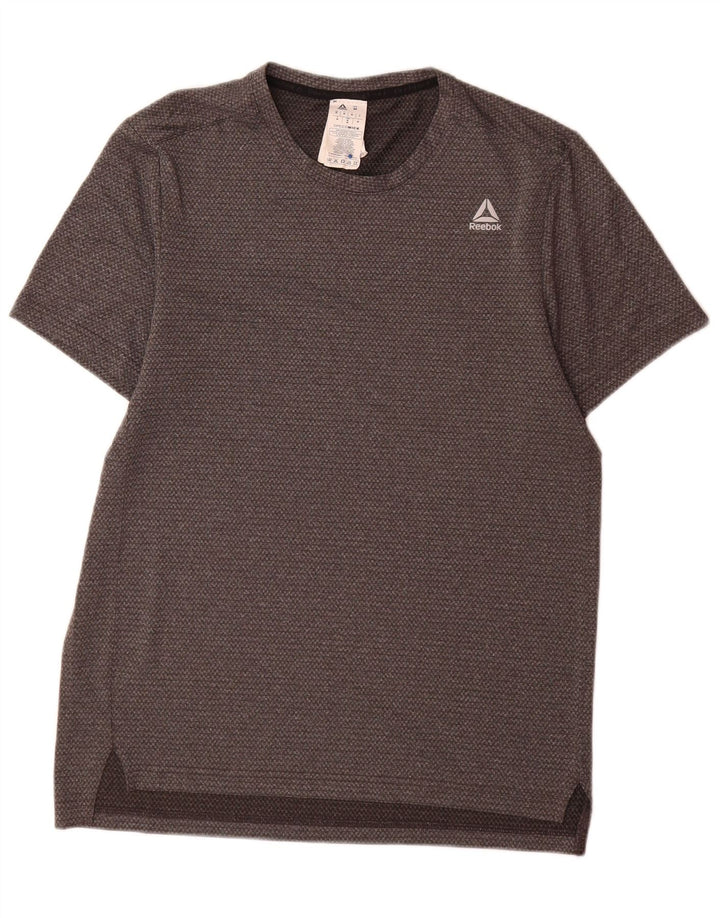 Reebok Herren Speedwick T-Shirt Top Mittelgraues Polyester