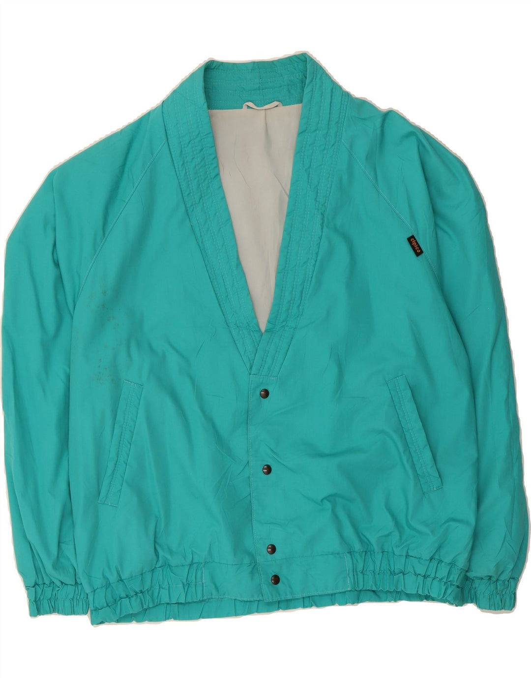 VINTAGE Mens Bomber Jacket UK 44 2XL Turquoise Vintage Vintage and Second-Hand Vintage from Messina Hembry 