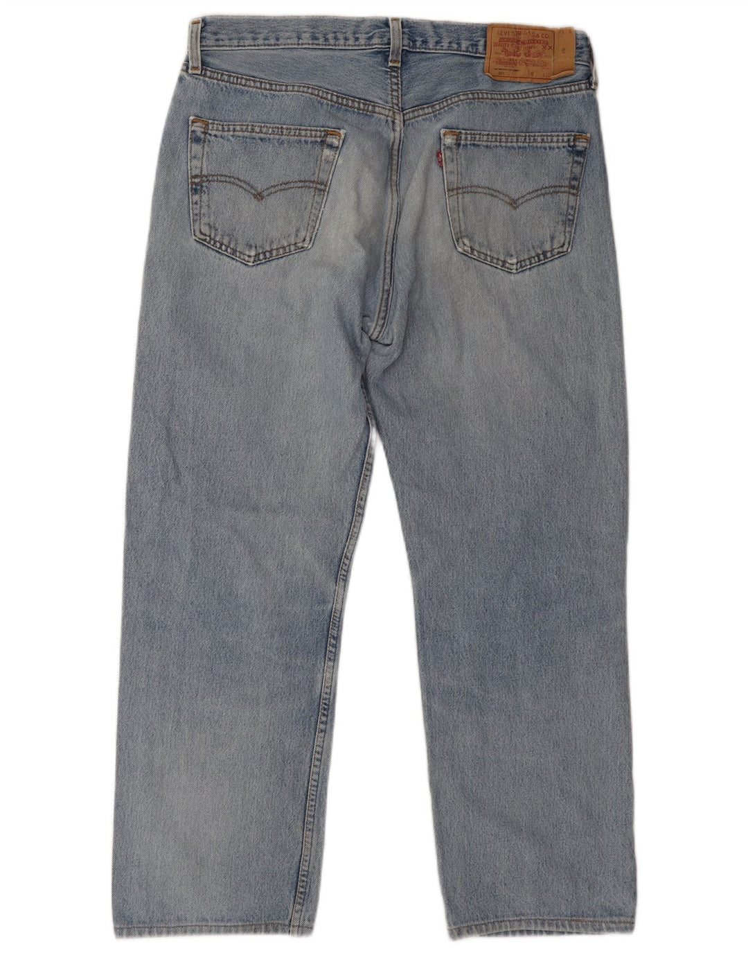 Levi's Herren 501 Distressed Straight Jeans W32 L27 Blaue Baumwolle