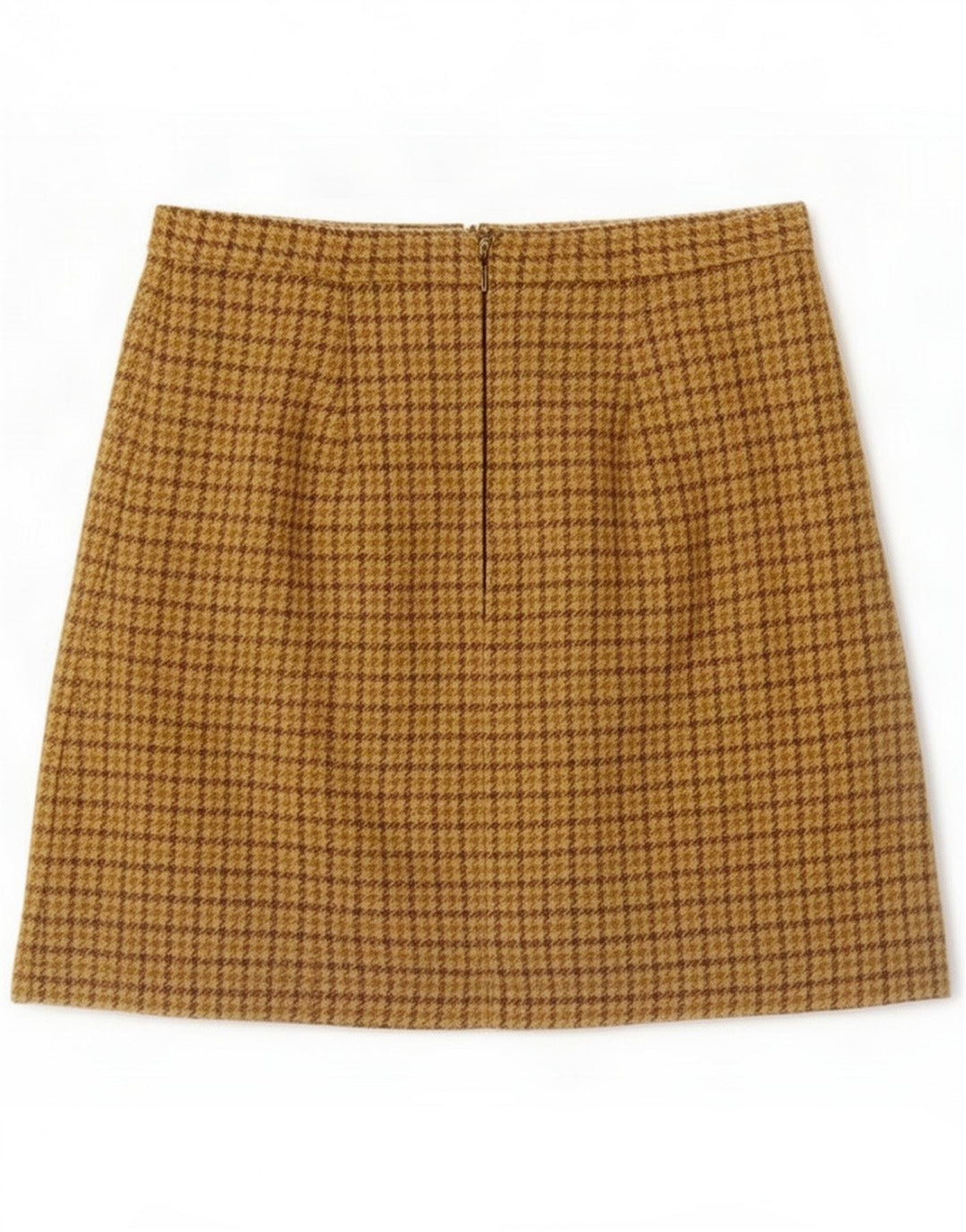 Vintage Damen-Minirock, klein, W26, braun kariert