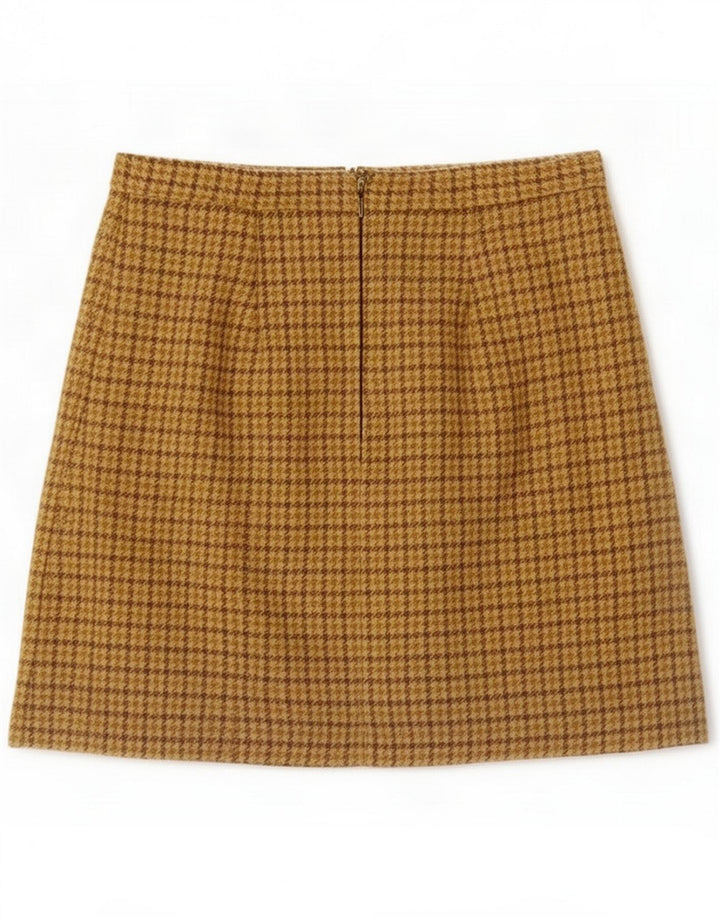 Vintage Damen-Minirock, klein, W26, braun kariert