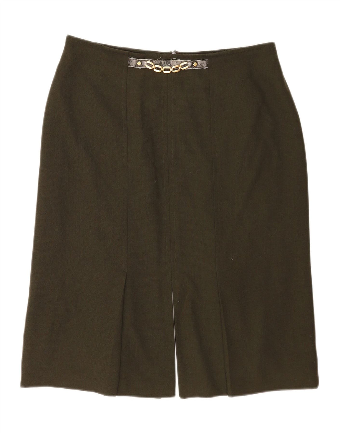 ARA Damen gerader Rock UK 18 XL W34 Khaki Polyester