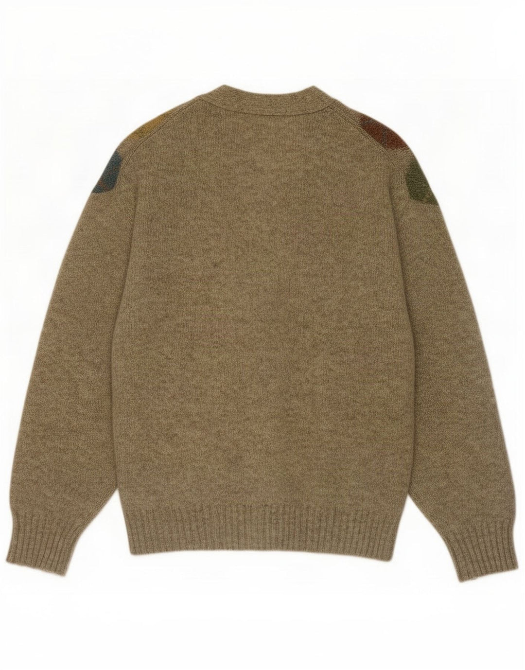 Trussardi Herren-Strickjacke, groß, Khaki, Argyle/Diamant