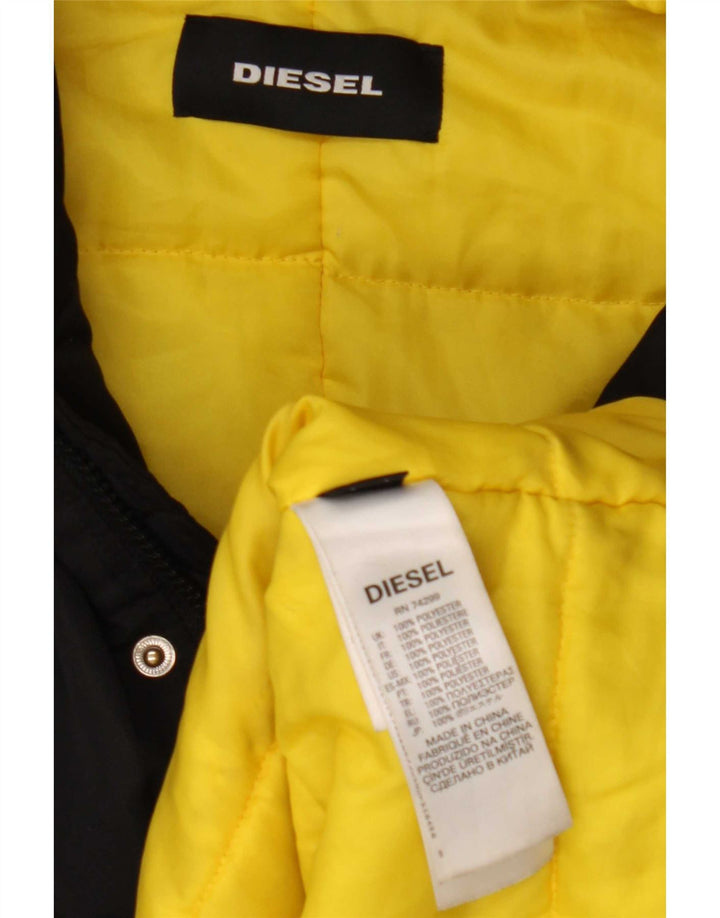 Diesel Parka-Jacke mit Kapuze für Jungen, 9–10 Jahre, schwarzes Polyester
