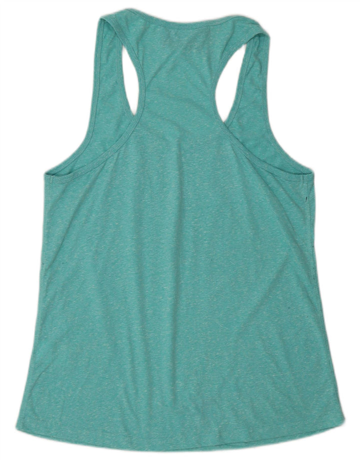 Superdry Damen Grafik-Trägershirt UK 14 Mitteltürkis meliertes Polyester
