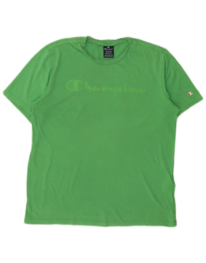 CHAMPION Herren-T-Shirt mit Grafik, mittelgrüne Baumwolle