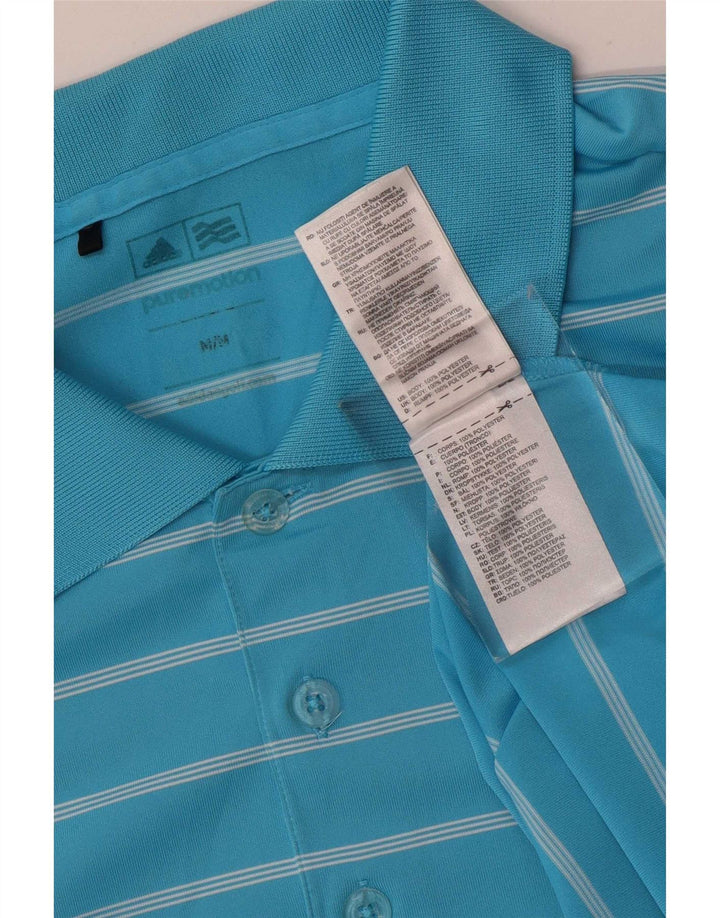 Adidas Herren Poloshirt Mittelblau gestreift Polyester