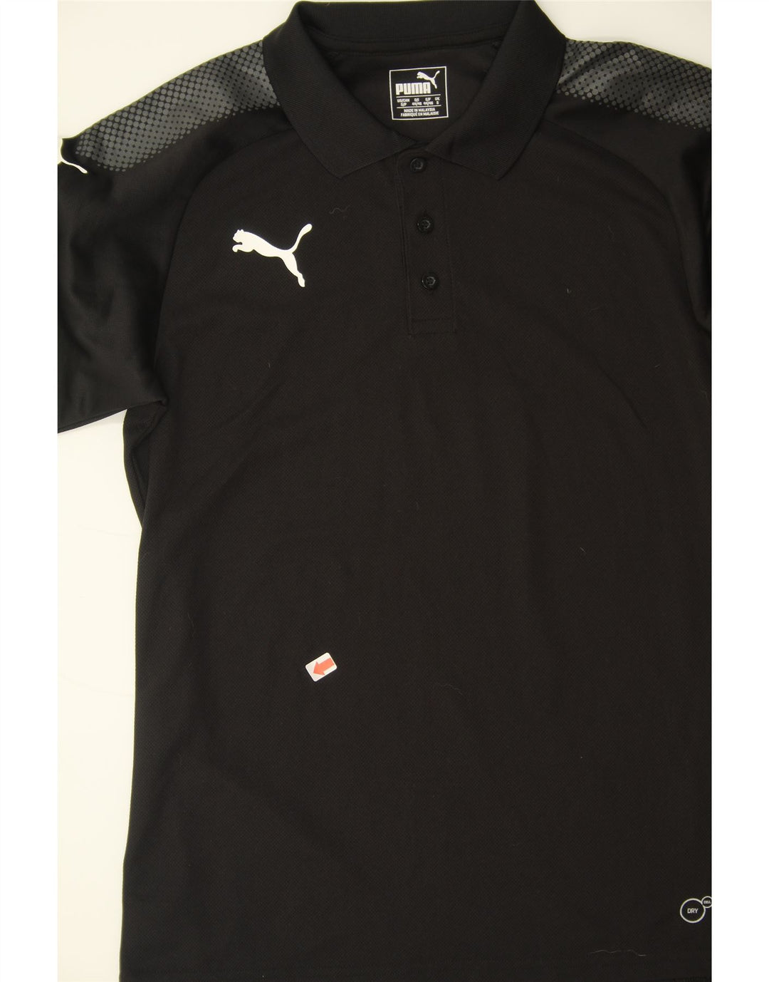 PUMA Mens Polo Shirt Small Black Polyester Vintage Puma and Second-Hand Puma from Messina Hembry 