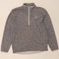 Under Armour Herren-Sweatshirt mit Reißverschluss am Hals, Mittelgrau meliertes Polyester