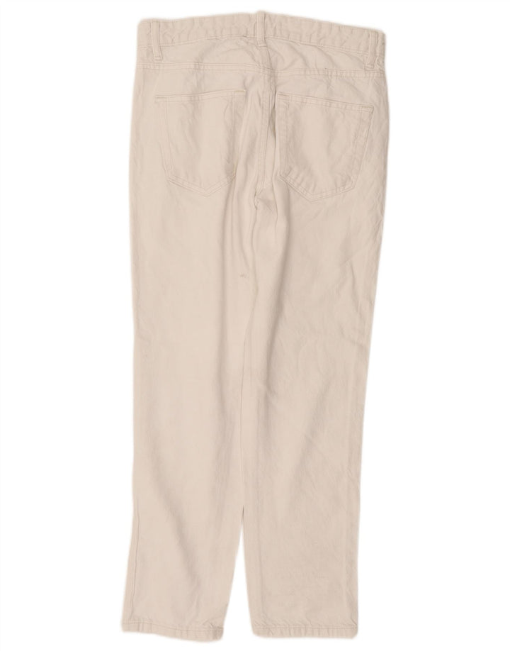 Zara Herren Straight Jeans EU 38 Small W30 L26 Weiße Baumwolle