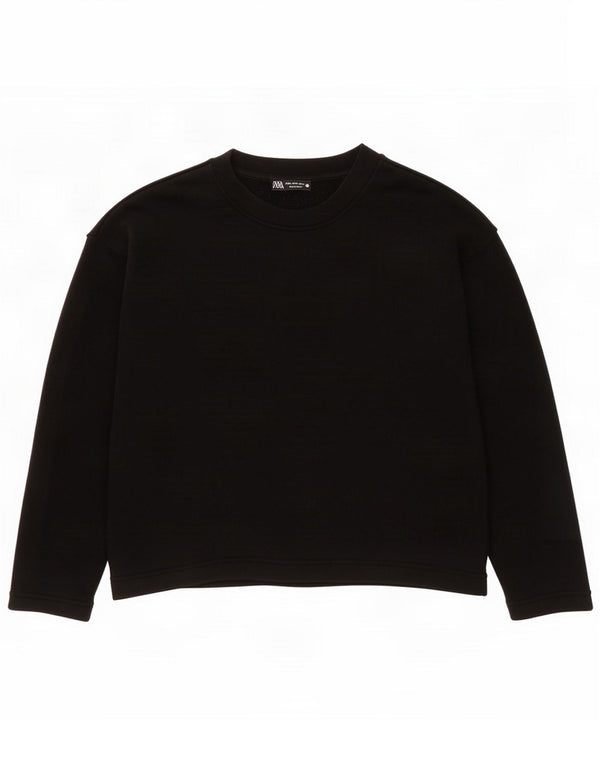 Zara Womens Loose Fit Sweatshirt Jumper UK 14 Medium Black