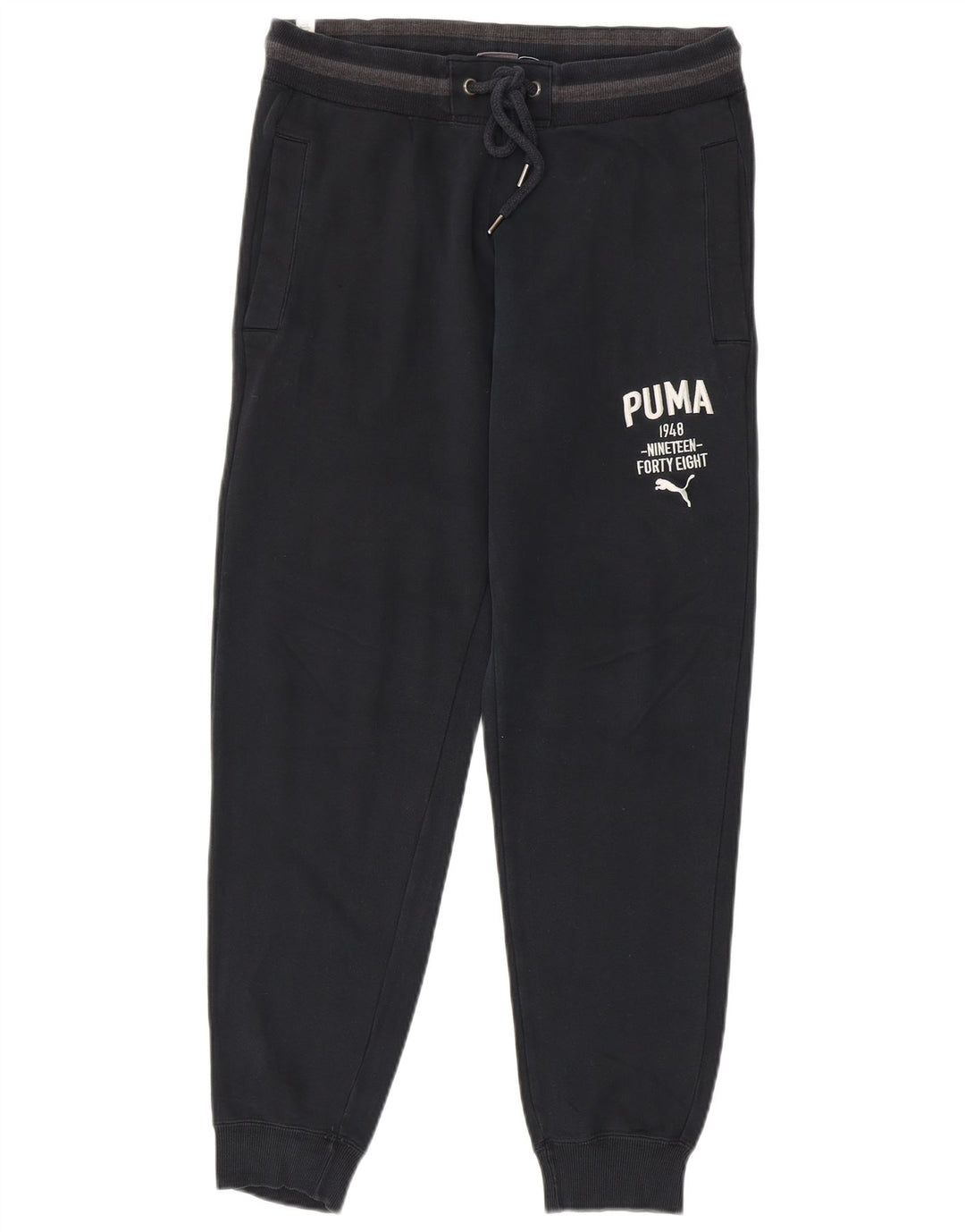 Puma Herren-Trainingshose mit Grafik, mittelblau, Baumwolle