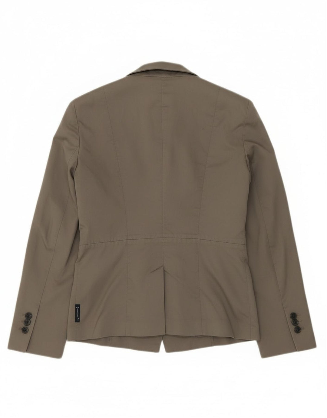 Armani Jeans Damen 2-Knopf-Blazerjacke EU 40 mittelgraue Baumwolle