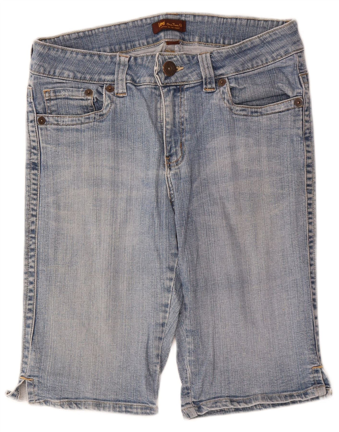 LEE Damen Jeansshorts US 11/12 Large W32 Blaue Baumwolle