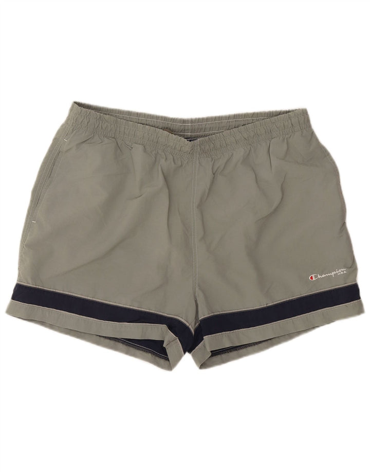 Champion Herren Badeshorts 2XL Grau Colourblock Polyamid