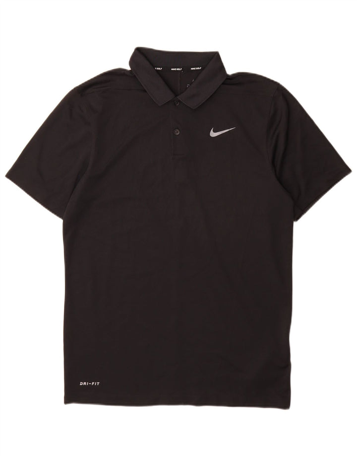 Nike Herren Dri Fit Poloshirt, Größe S, Schwarz, Polyester