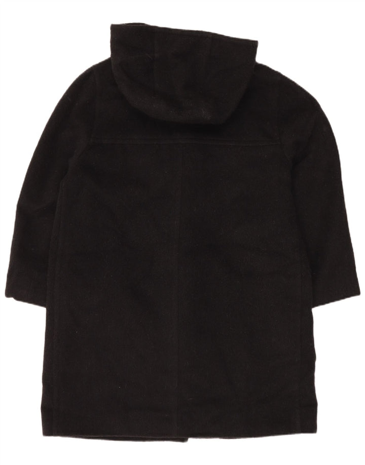 Harve Benard Damen Übergroßer Dufflecoat mit Kapuze UK 16 Große schwarze Wolle