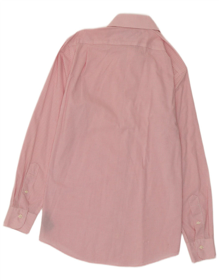 Ralph Lauren Herren-Hemd, tailliert, Größe 15 38, mittelrosa, kariert, Baumwolle