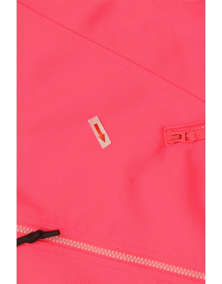 Zara Damen Crop Oversized Zip Hoodie Pullover UK 14 Mittelrosa Polyester