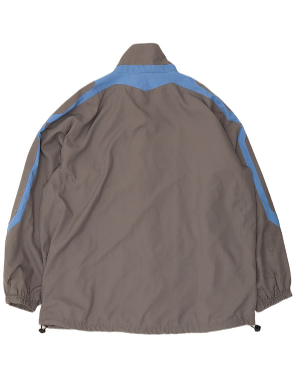 Umbro Herren-Regenjacke UK 42 XL Graues Colourblock-Polyester