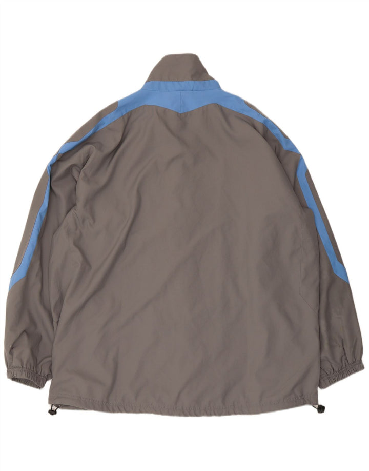 Umbro Herren-Regenjacke UK 42 XL Graues Colourblock-Polyester