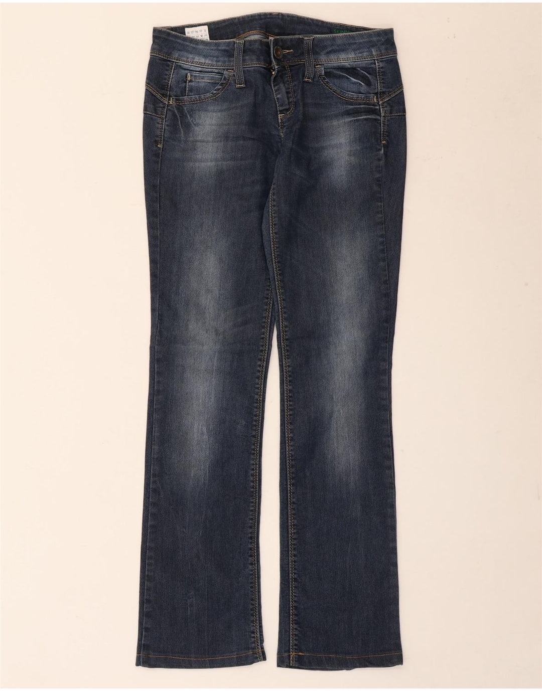 Benetton Damen Bootcut-Jeans W28 L30 Blau