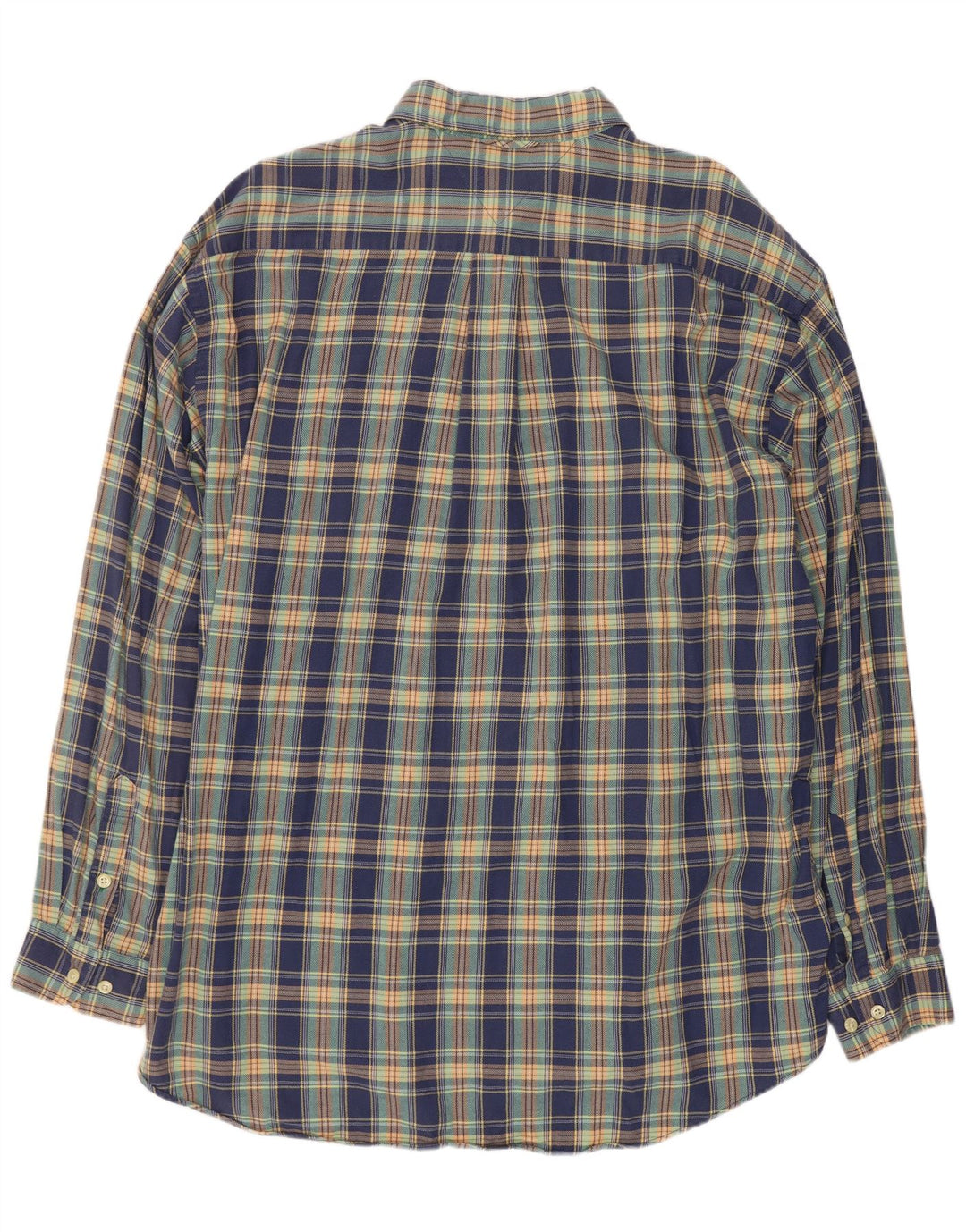 Tommy Hilfiger Herrenhemd XL, blau kariert, Baumwolle