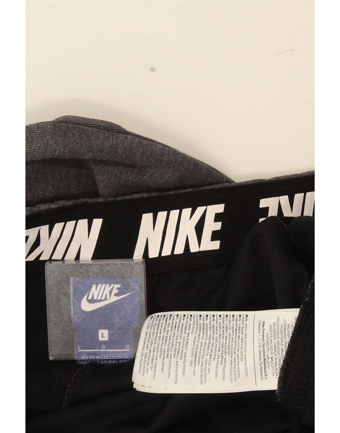 Nike Herren-Trainingshose, Jogginghose, groß, graue Baumwolle