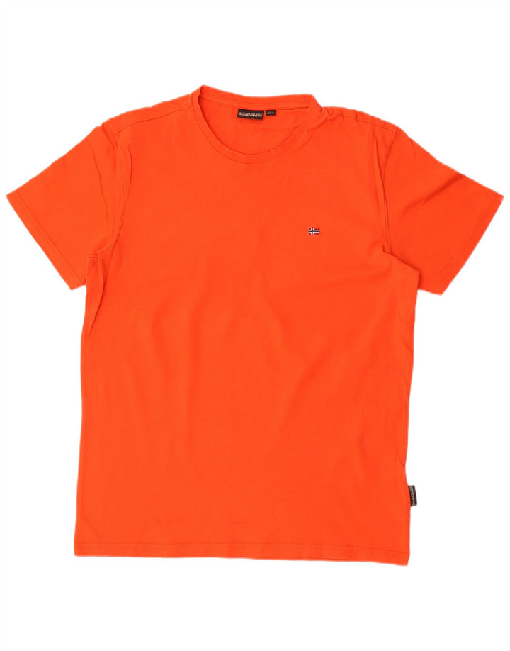Napapijri Herren T-Shirt Top Mittelorange Baumwolle