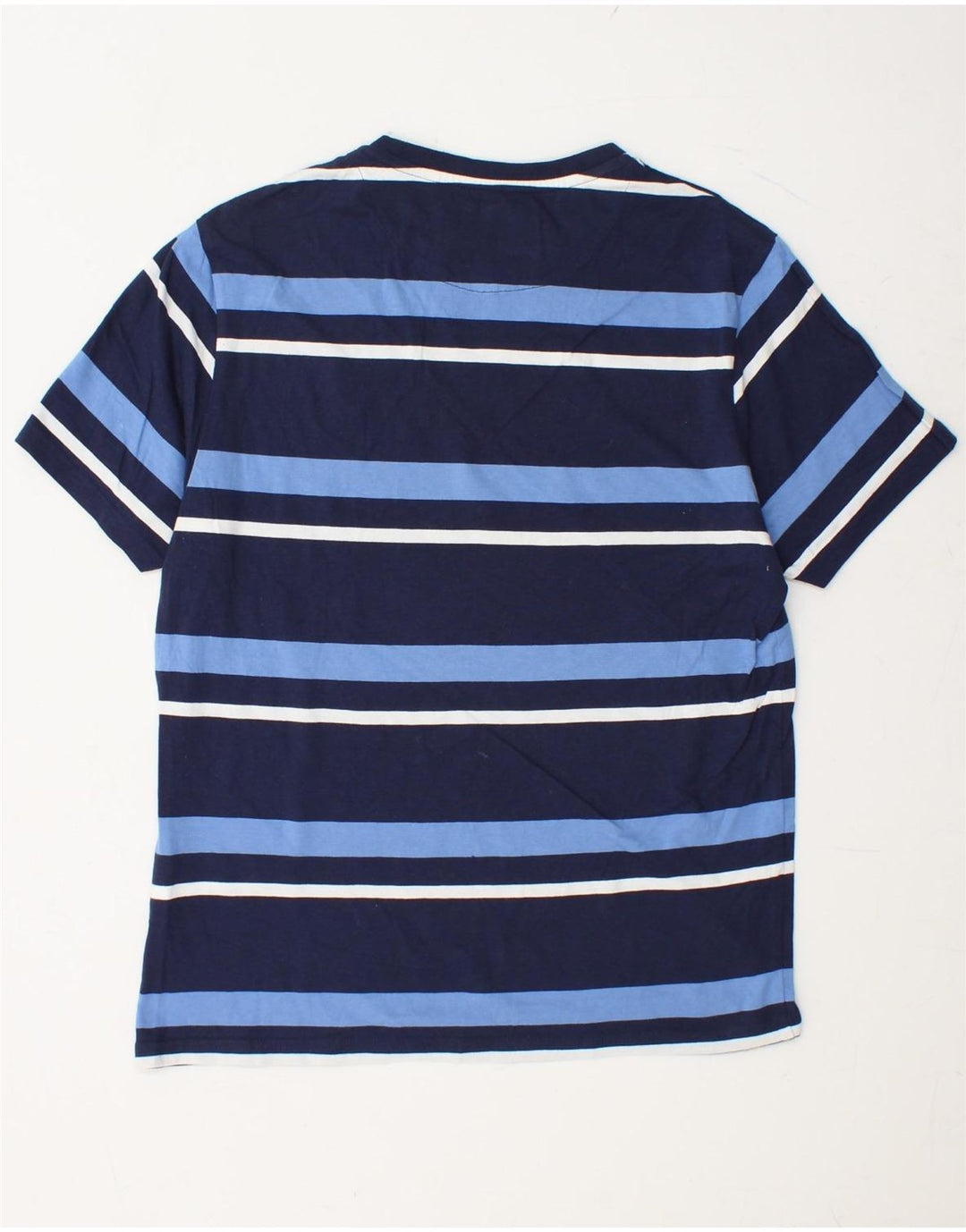 LYLE & SCOTT Herren-T-Shirt-Oberteil aus mittelblauer, gestreifter Baumwolle