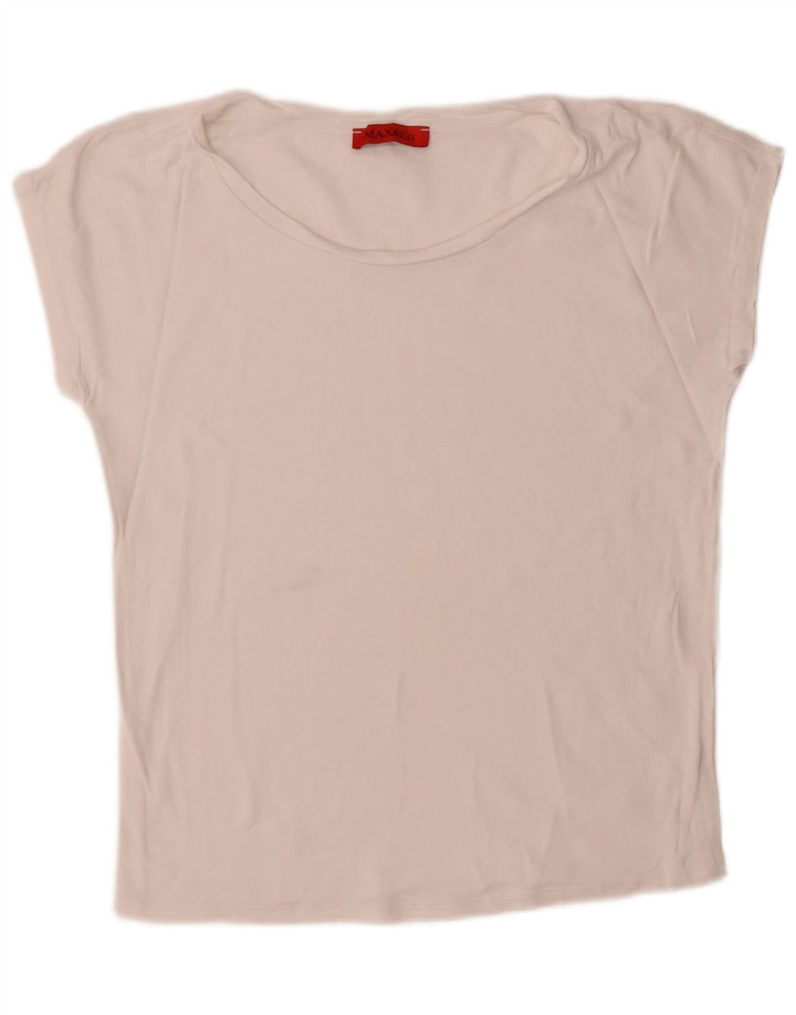 Max & Co. Damen T-Shirt Top UK 14 Medium Weiß