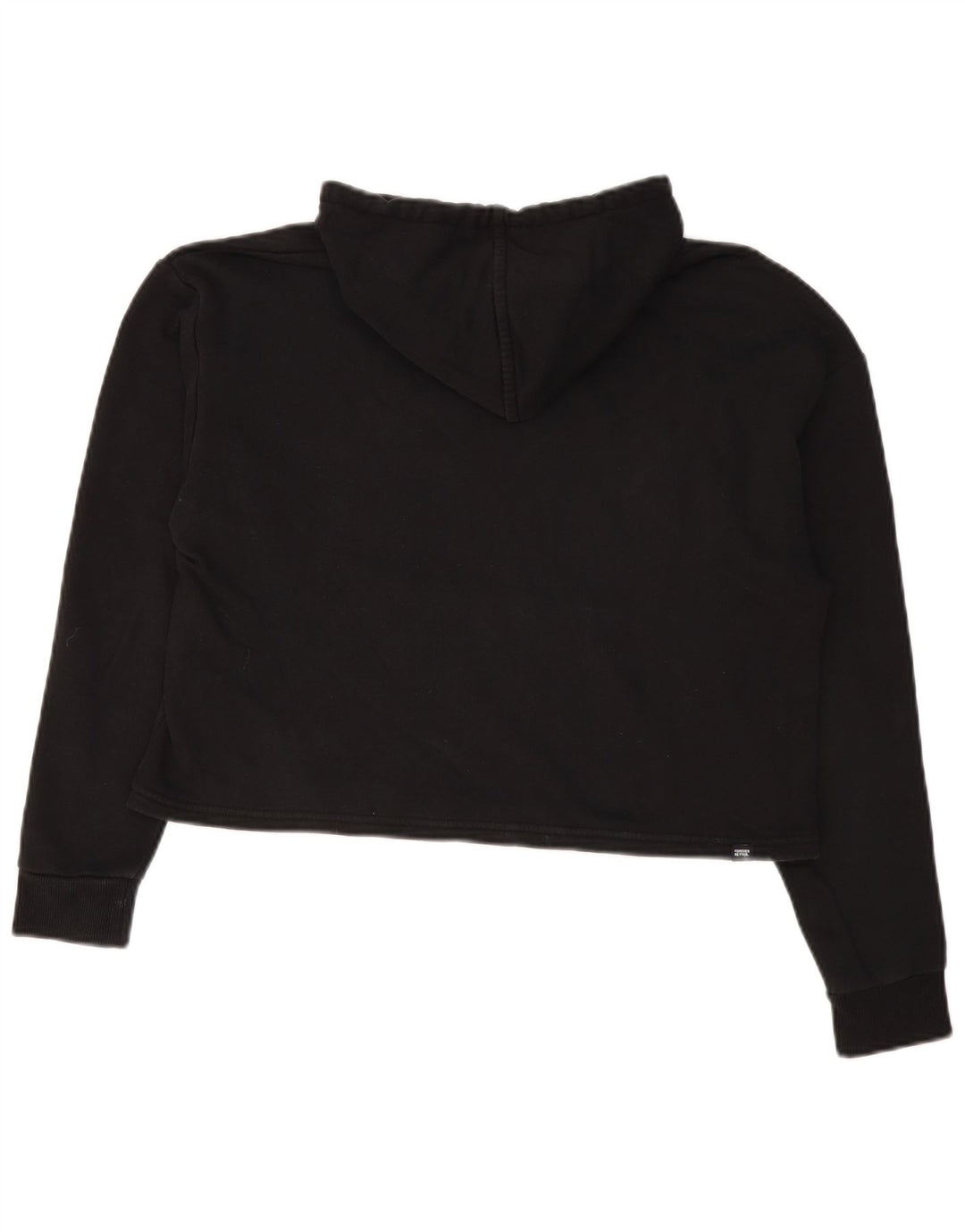 Puma Womens Oversized Crop Graphic Hoodie Pullover UK 10 Small Schwarz