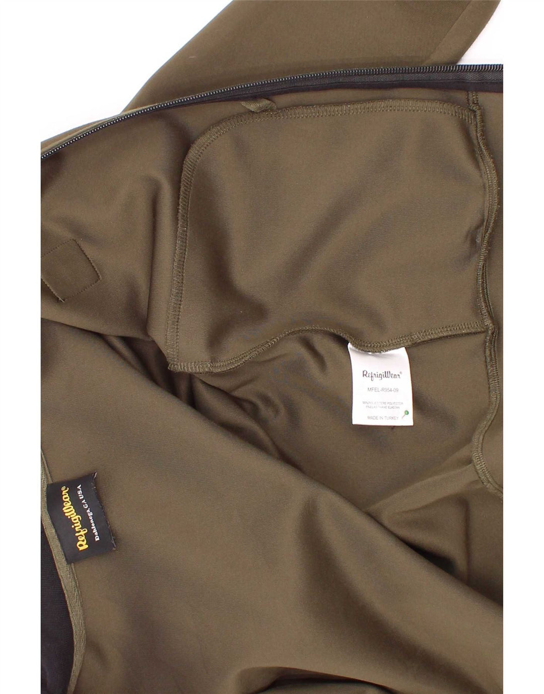 Refrigiwear Jungen-Kapuzenpullover mit Reißverschluss, 7–8 Jahre, Khaki, Polyester