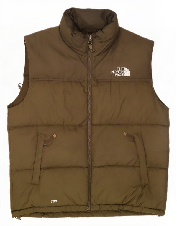 The North Face Herren Wattierte Weste UK 42 XL Khaki Nylon